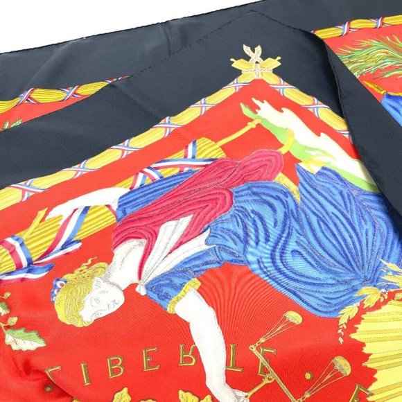 AUTHENTIC HERMES Carre90 LIBERTE EGALITE FRATERNITE REPUBLIQUE FRANCAISE - Picture 6 of 10